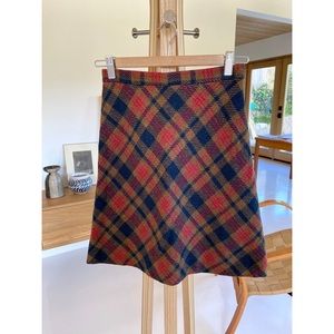 Vintage 70’s plaid wool skirt